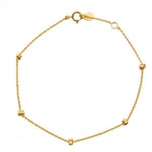 Vermeil Gold Chain Station Bracelet
